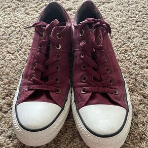 Maroon Converse Low Top Sneakers